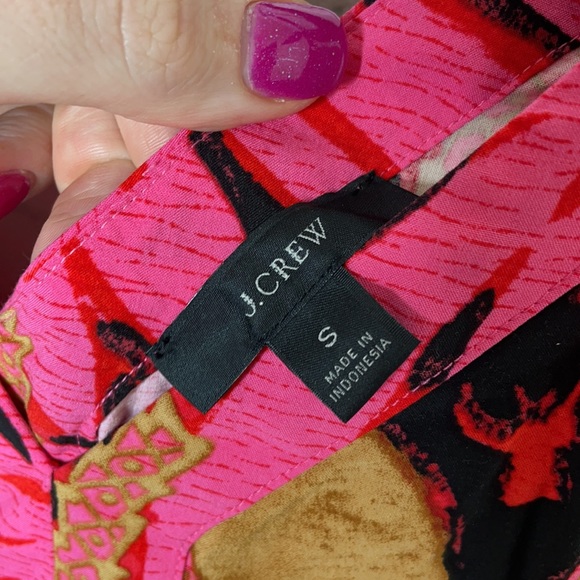 J. Crew Bruna Tie Shoulder Top in Antigua Leaves - Picture 8 of 12